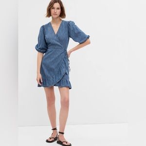 Gap Denim Wrap Dress 100% organic cotton